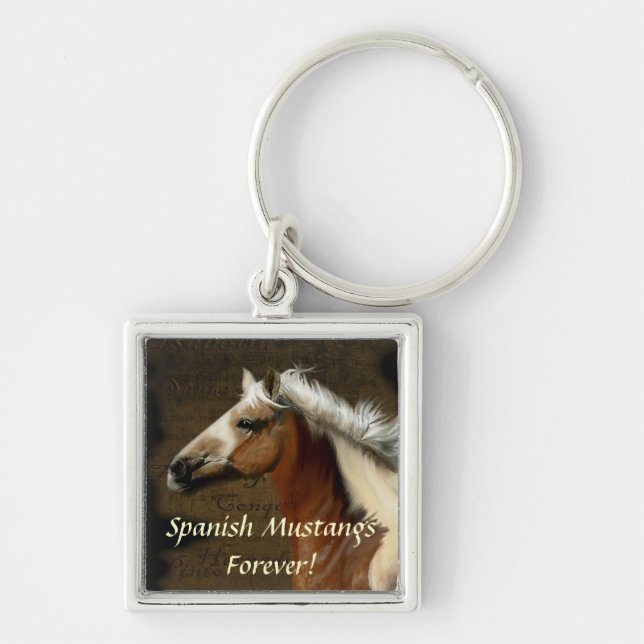 Spanish Mustang Horse Equine-lover's Keychain (Front)