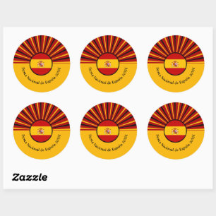 Spanish National Day Celebration Spain Hispanic   Classic Round Sticker
