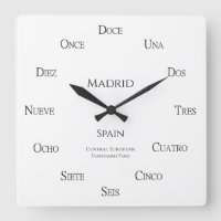 Spanish Numbers Personalized Place and Time Zone