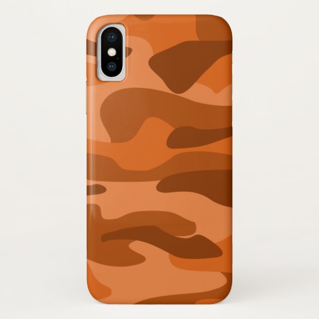 Spanish Orange Monocolor Camo Case-Mate iPhone Case (Back)