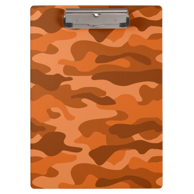 Spanish Orange Monocolor Camo Clipboard (Front)