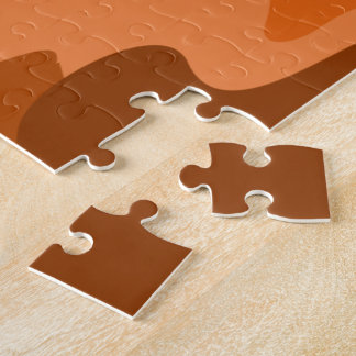 Spanish Orange Monocolor Camo Jigsaw Puzzle