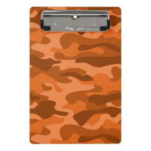 Spanish Orange Monocolor Camo Mini Clipboard