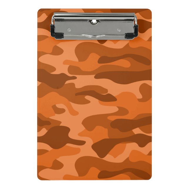 Spanish Orange Monocolor Camo Mini Clipboard (Front)