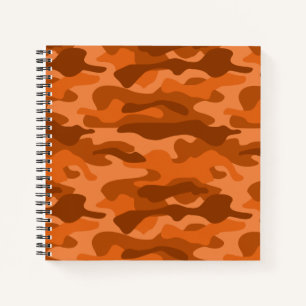 Spanish Orange Monocolor Camo Notebook