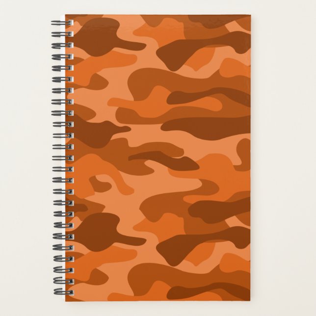 Spanish Orange Monocolor Camo Planner (Front)
