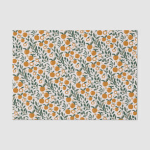 Spanish Orchard - pattern of oranges and leaves Tissue Paper