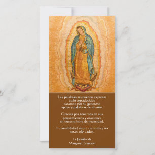 SPANISH Our Lady of Guadalupe Funeral Thank You