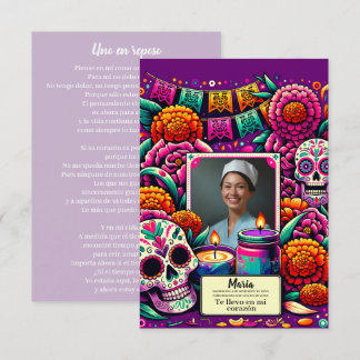 Spanish Our Lady of Guadalupe Prayer skull