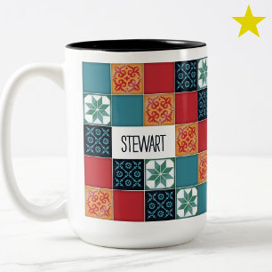 Spanish Portuguese Azulejos Tiles Custom Name Mug