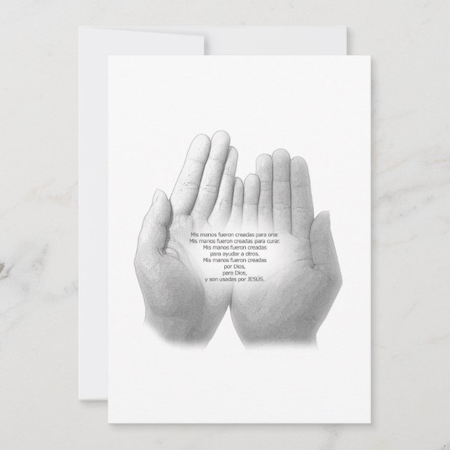 Spanish prayer of faithfulness, greeting card (Front)