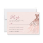 Spanish Quinceañera Mis Quince Pink Rose RSVP