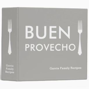 Spanish Quote Recipe Binder, Buen Provecho Binder