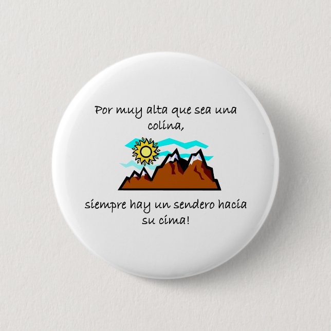 Spanish Quotes 2 Inch Round Button (Front)