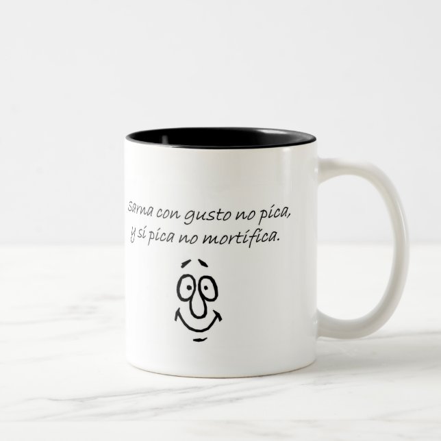 Spanish Quotes Two-Tone Coffee Mug (Right)