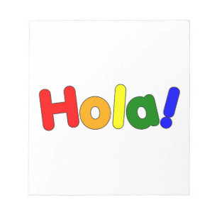 Spanish Rainbow Hello : Espanol Iris Hola Notepad