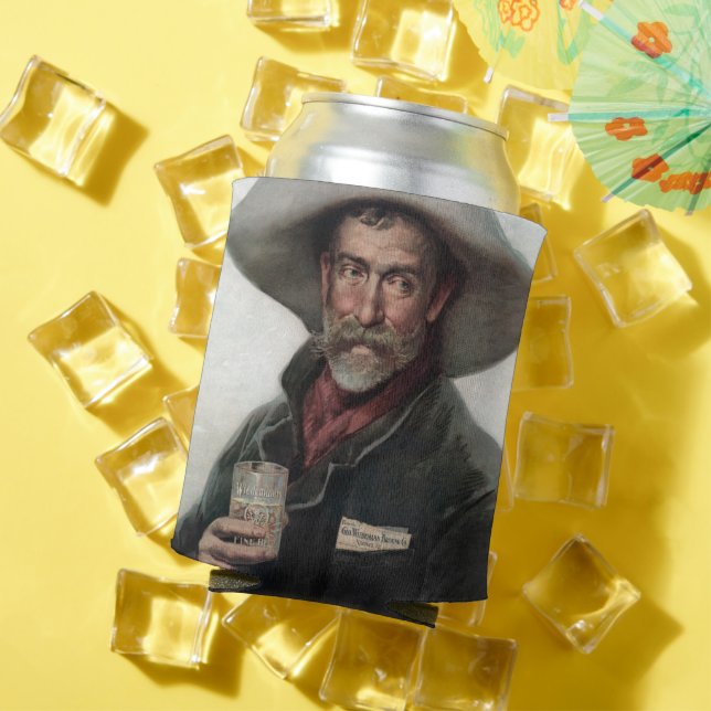 Spanish Ranchero Cowboy in Old West Saloon Can Cooler (In Situ Summer)