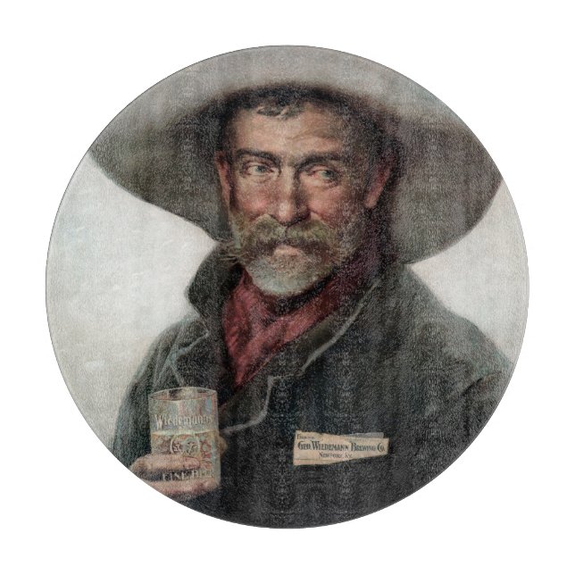 Spanish Ranchero Cowboy in Old West Saloon Cutting Board (Front)