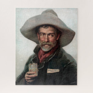 Spanish Ranchero Cowboy in Old West Saloon Jigsaw Puzzle