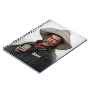 Spanish Ranchero Cowboy in Old West Saloon Notebook