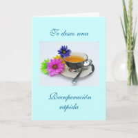 Spanish: Recuperación- taza de té / Get well