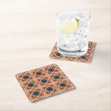 Spanish red and yellow octagonal pattern
