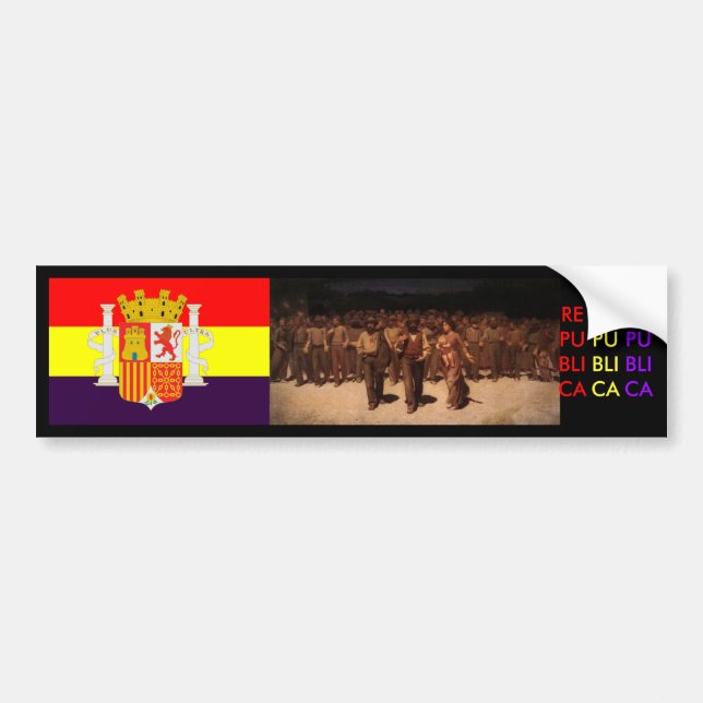 Spanish Republic Spain Bumper Sticker (Front)
