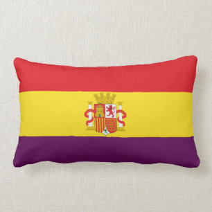 Spanish Republican Flag - Bandera República Espa Lumbar Pillow