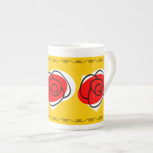 Spanish Rose Border Trio mug bone china
