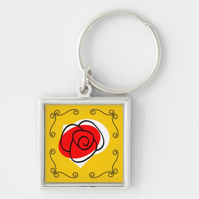 Spanish Rose Corners keychain (Front)