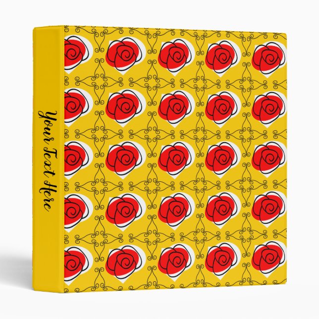 Spanish Rose Corners Multi Text Binder (Front/Spine)