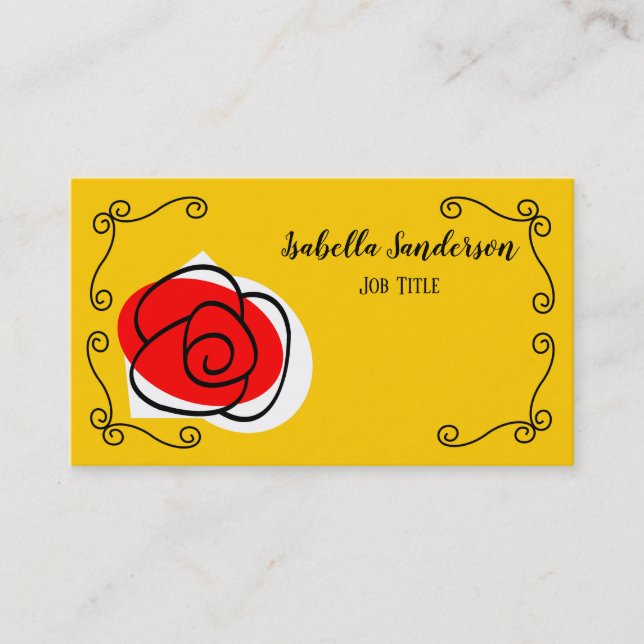 Spanish Rose Corners Name Title business card (Front)
