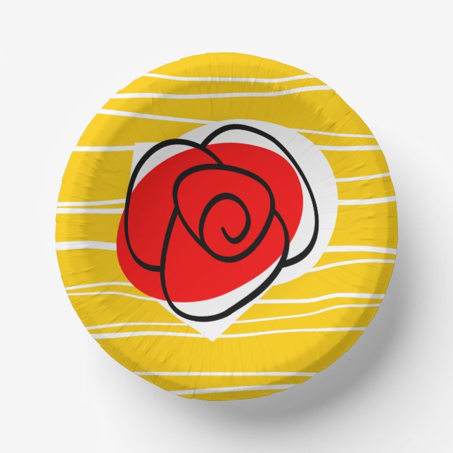 Spanish Rose  Paper Plate (Front)