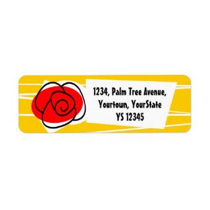 Spanish Rose return address label
