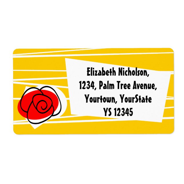 Spanish Rose shipping label (Front)