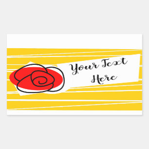 Spanish Rose Text rectangle Sticker