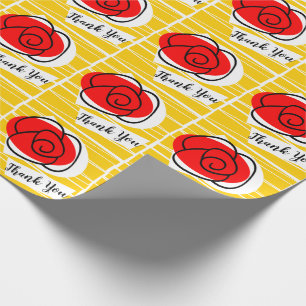 Spanish Rose Thank You wrapping paper