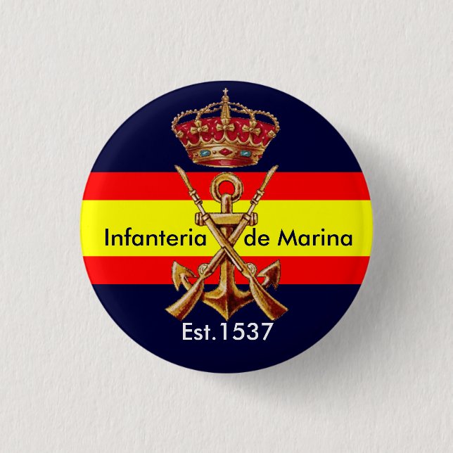 Spanish Royal Marines 1 Inch Round Button (Front)