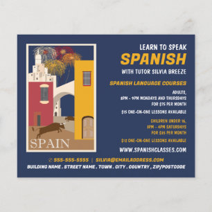 Spanish Scene, Spanish Language Course Advertising Flyer