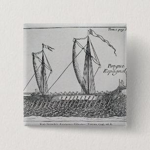 Spanish Ship' 2 Inch Square Button