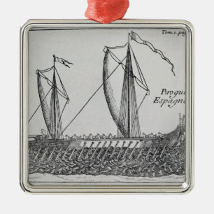 Spanish Ship' Metal Ornament