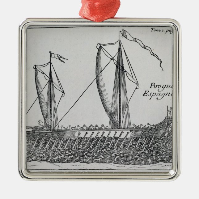 Spanish Ship' Metal Ornament (Front)