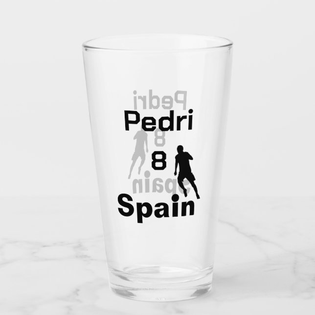 Spanish Soccer, customizable Glass (Front)