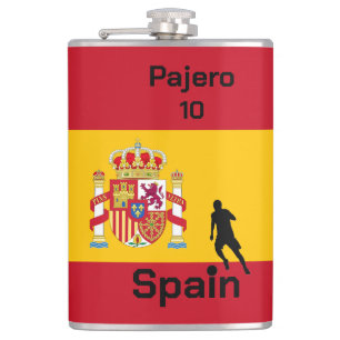 Spanish Soccer, customizable Hip Flask