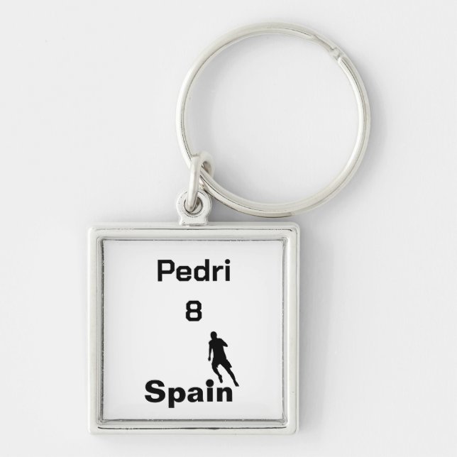 Spanish Soccer, customizable Keychain (Front)