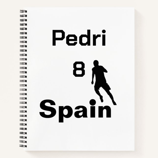 Spanish Soccer, customizable Notebook (Front)
