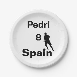 Spanish Soccer, customizable Paper Plate
