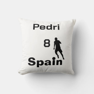 Spanish Soccer, customizable Throw Pillow