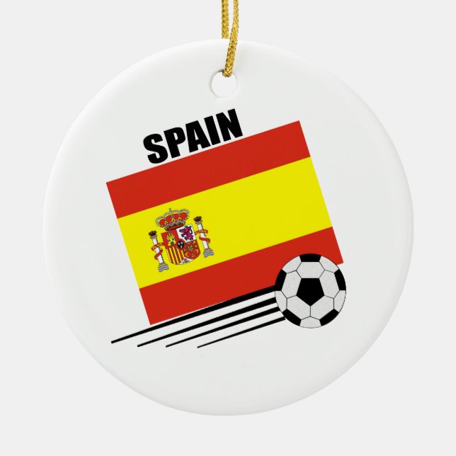 Spanish Soccer Team Ceramic Ornament (Front)