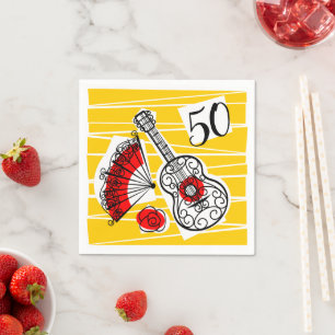 Spanish Souvenirs 50 Age paper napkin